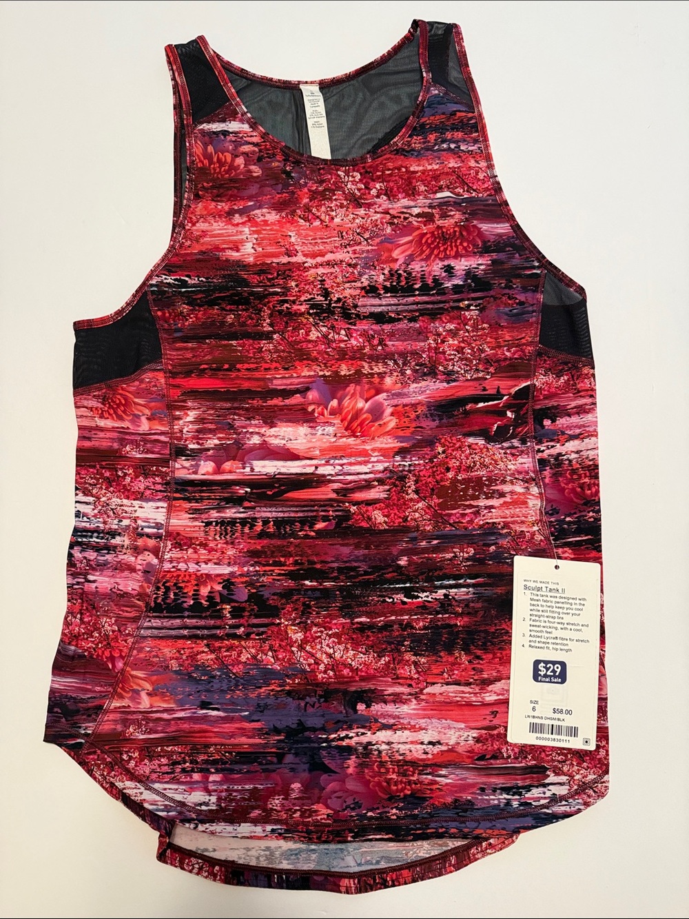 lululemon athletica Sculpt Tank II Tank Top. Size 6. NWT